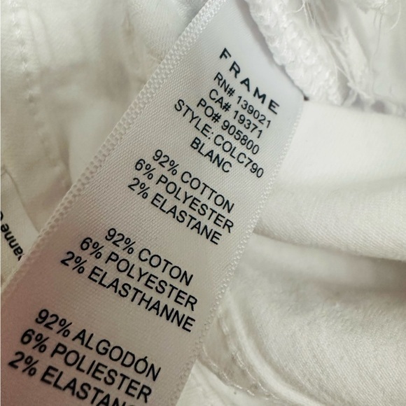 Frame Jeans Skinny White Blanc Cropped Ankle Length Denim Cotton 27 - Picture 6 of 6